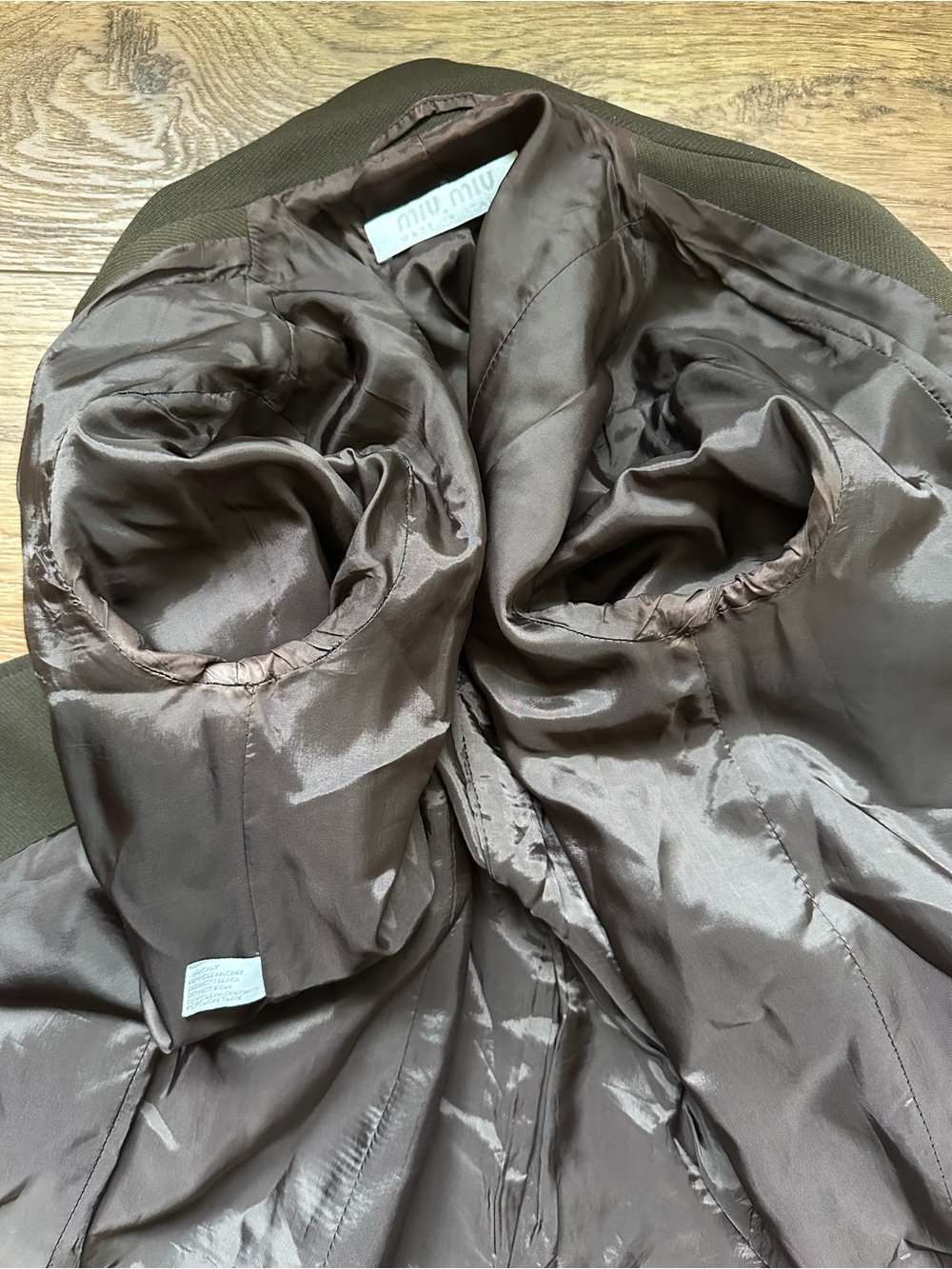 Miu Miu Olive Brown Coat - Picture 6 of 7